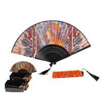   FRI.10136 Legyező 37x21x3cm, műanyag/polyester, Mucha: Zodiac