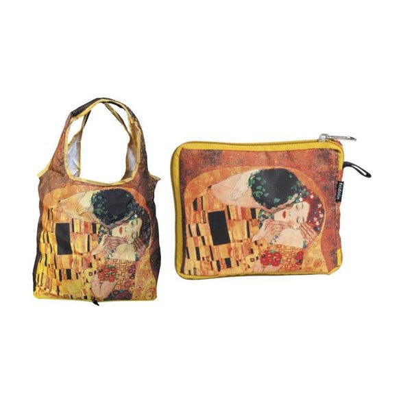 FRI.40516 Táska a táskában,polyester,Klimt:The Kiss,42x48cm,összehajtva 16x13cm