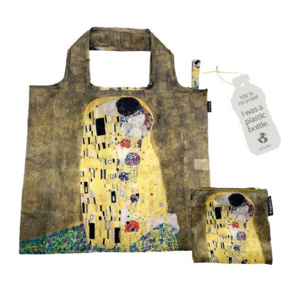 FRI.40581 ECO bevásárló táska újrahasznosított műanyag palackból,48x60cm,összehajtva:15x12cm,Klimt: The Kiss