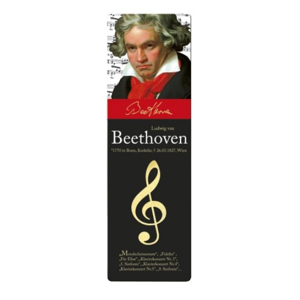 FRI.67432 Könyvjelző 5x16cm,Beethoven