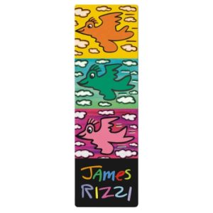 FRI.67464 Könyvjelző 5x16cm, James Rizzi: Birds