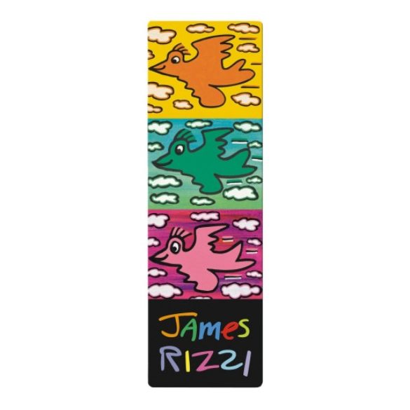 FRI.67464 Könyvjelző 5x16cm, James Rizzi: Birds
