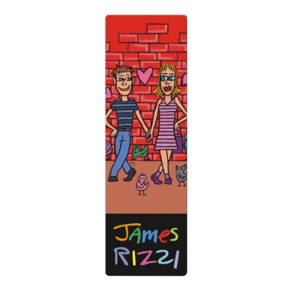 FRI.67465 Könyvjelző 5x16cm, James Rizzi: Me for You, You for Me
