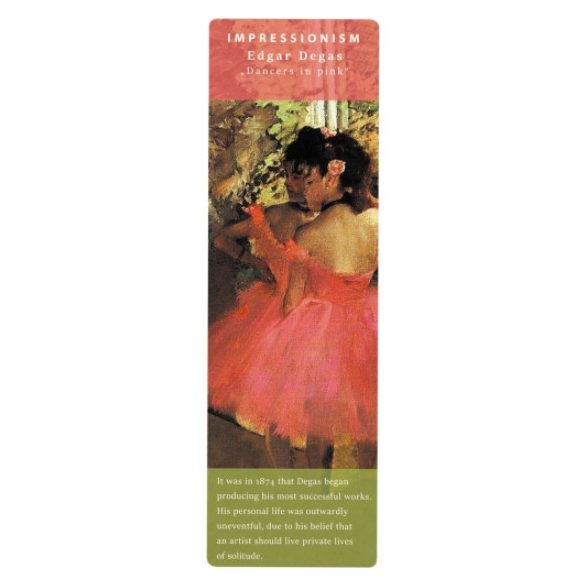 FRI.67472 Könyvjelző 5x16cm, Degas: Dancers in Pink