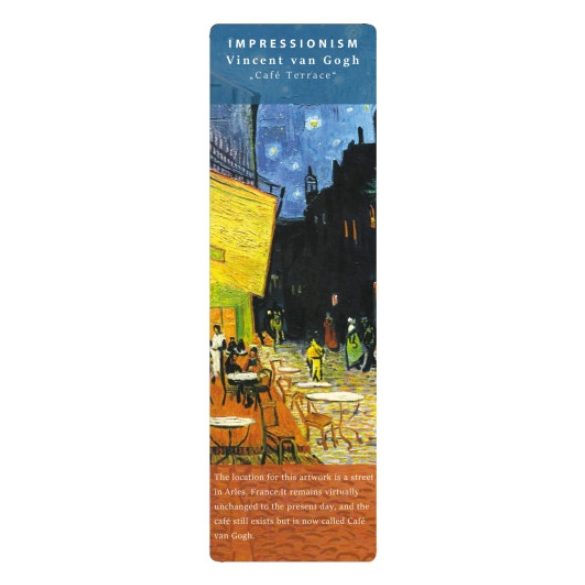 FRI.67476 Könyvjelző 5x16cm, Van Gogh: Café Terrace