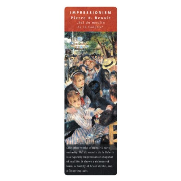 FRI.67480 Könyvjelző 5x16cm, Renoir: Bal du Moulin de la Galette