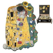   FRI.67922 Hűtőmágnes (MDF lap) 5,5x7,5cm,Klimt:The Kiss mit Sonnenblumen
