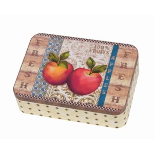GAW.3500/026 Konyhai fémdoboz 142x101x31mm, Apples