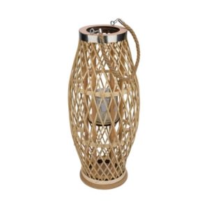 Geh.12305228 Rattan lantern, üveg belsővel, 20x20x46cm