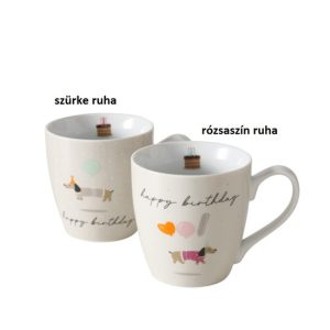 B.G.2051638 Porcelánbögre tacsis, 10x14cm, 480ml, Trilly