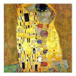 D.I.19-06 Üveg falióra 30x30cm, Klimt:The Kiss