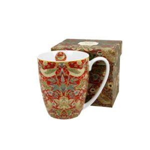 D.G.27389 Porcelánbögre 300ml dobozban, William Morris:Strawberry Thief Red