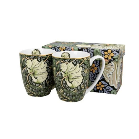 D.G.27488 Porcelánbögre 360ml, 2 db-os, dobozban, William Morris:Pimpernel