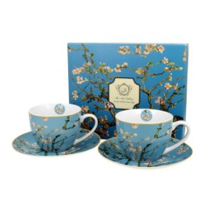 D.G.28102 Porceláncsésze+alj 280ml, 2 személyes dobozban,Van Gogh: Mandulavirágzás