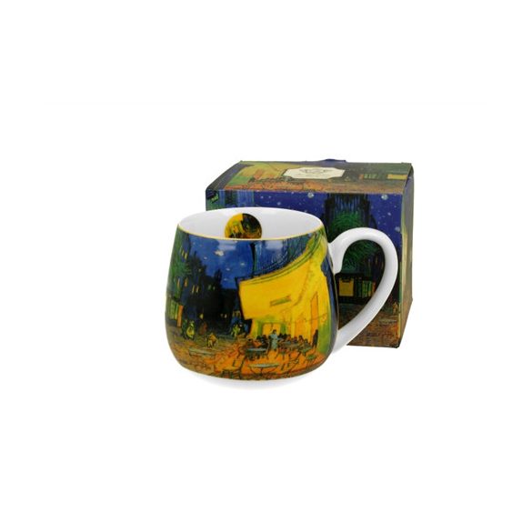 D.G.28614 Porcelánbögre 430ml, dobozban, Van Gogh:Kávéház éjjel