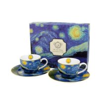   D.G.28089 Porceláncsésze+alj 110ml, 2 személyes dobozban, Van Gogh: Csillagos éj