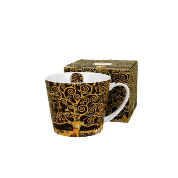 D.G.33540 Porcelánbögre, 610ml, dobozban, Klimt:Életfa