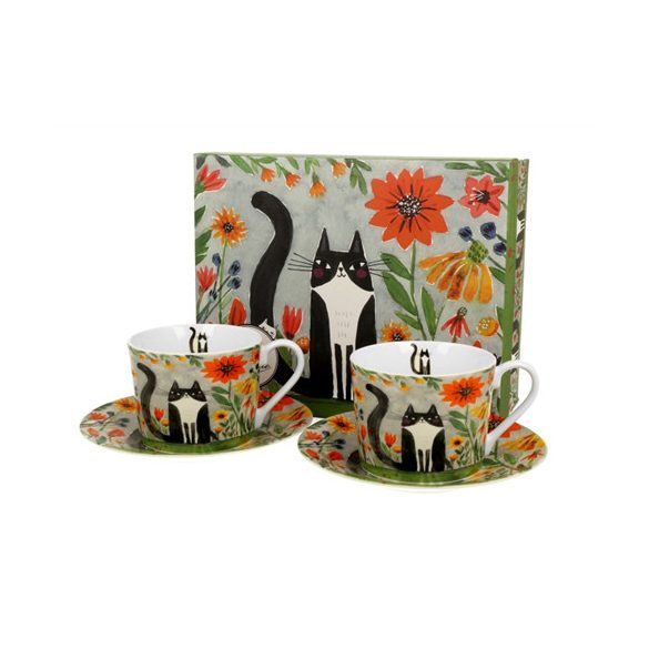 D.G.34493 Porceláncsésze+alj, 230ml, 2 személyes, dobozban, Meadow