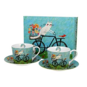 D.G.34530 Porceláncsésze+alj,230ml,2 személyes dobozban, Bicycle