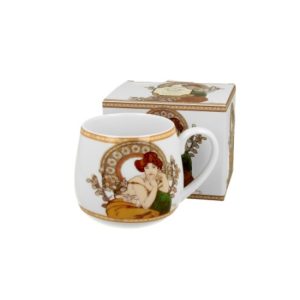 D.G.35582 Porcelánbögre 350ml, dobozban, Mucha:Topáz