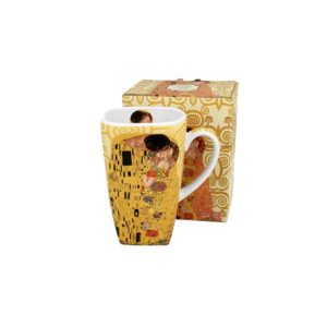 D.G.43372 Porcelánbögre szögletes, 630ml, dobozban, Klimt:The Kiss