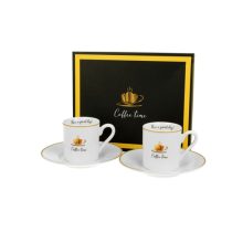   D.G.43761 Porceláncsésze+alj, 90ml, 2 személyes, dobozban, Coffee Time 1.