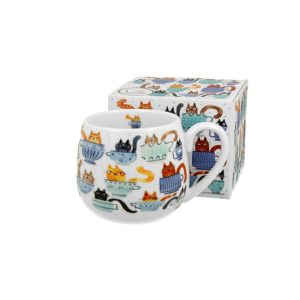 D.G.44027 Porcelánbögre 430ml,dobozban Teacup Cats