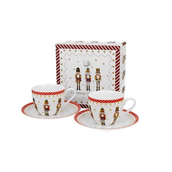 D.G.51292 Porceláncsésze+alj, 90ml, 2 személyes, dobozban, Christmas Nutcracker