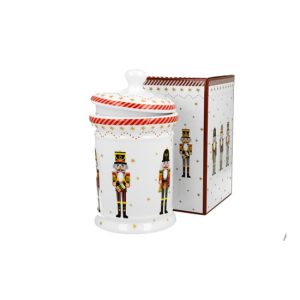 D.G.51346 Porcelán keksztároló 11x19cm, 800ml, dobozban, Christmas Nutcracker