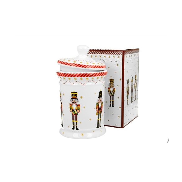 D.G.51346 Porcelán keksztároló 11x19cm, 800ml, dobozban, Christmas Nutcracker