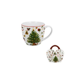 D.G.51353 Porcelánbögre 460ml, díszcsomagolásban, Christmas Tree