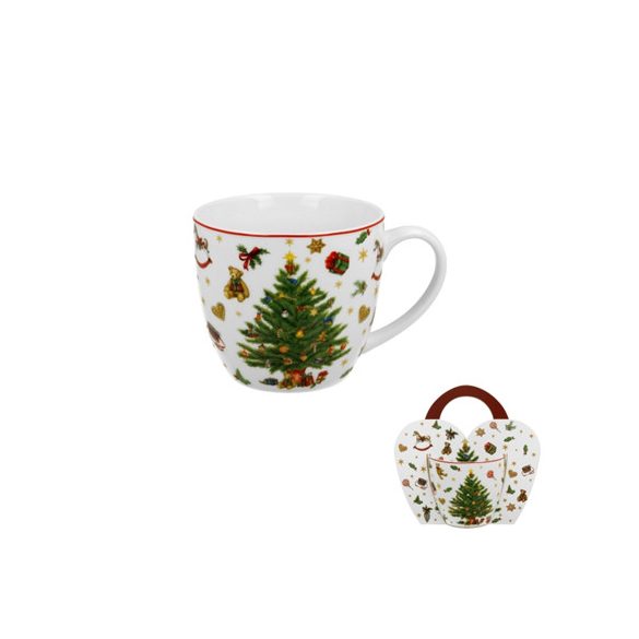 D.G.51353 Porcelánbögre 460ml, díszcsomagolásban, Christmas Tree