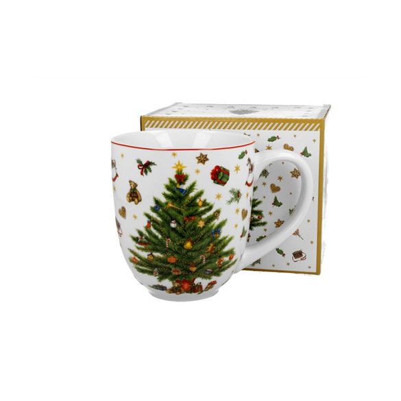 D.G.51377 Porcelánbögre 1000ml, dobozban, Christmas Tree