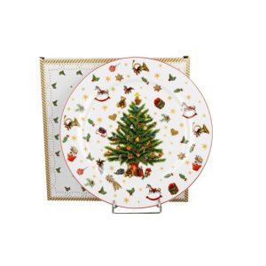 D.G.51452 Porcelántányér 27cm, dobozban, Christmas Tree