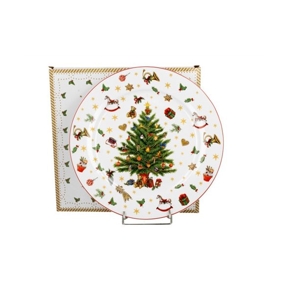 D.G.51452 Porcelántányér 27cm, dobozban, Christmas Tree