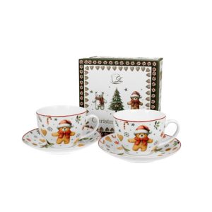 D.G.51063 Porceláncsésze+alj, 270ml, 2 személyes, dobozban, Christmas Cuties