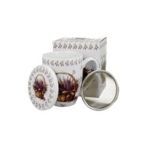   D.G.53722 Porcelánbögre tetővel, fémszűrővel, 360ml, dobozban, Lavender