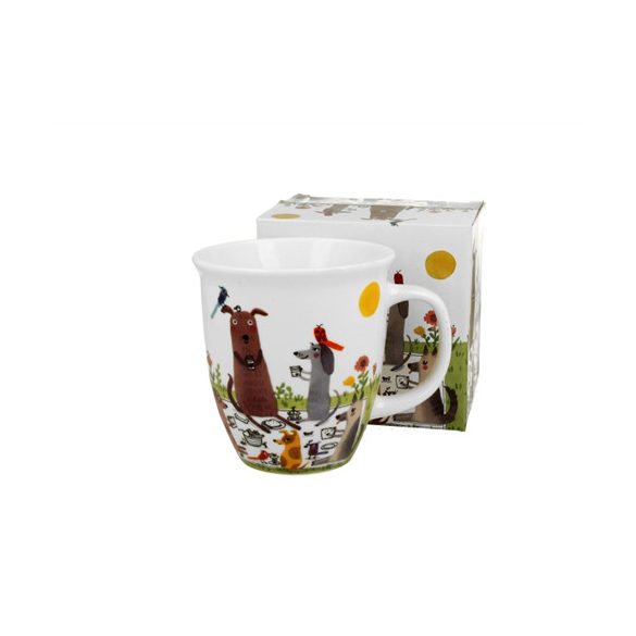 D.G.53890 Porcelánbögre 650ml, dobozban, Dog picnic