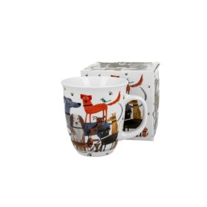 D.G.53937 Porcelánbögre 650ml, dobozban, Dog walk