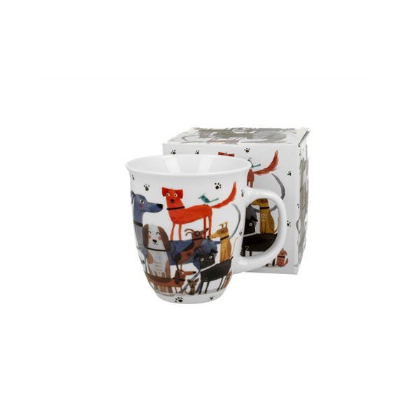 D.G.53937 Porcelánbögre 650ml, dobozban, Dog walk