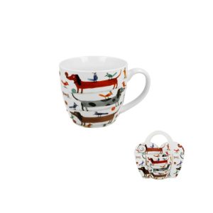 D.G.53951 Porcelánbögre 460ml, díszcsomagolásban, Long Dogs