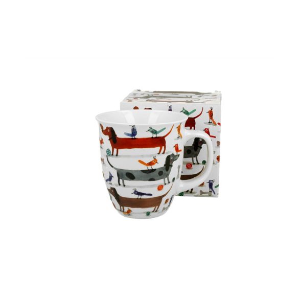 D.G.53975 Porcelánbögre 650ml, dobozban, Long Dogs