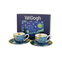   D.G.57492 Porceláncsésze+alj 110ml, 2személyes, dobozban Van Gogh: Csillagos éj
