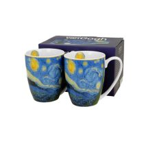   D.G.57539 Porcelánbögre 2db-os szett, 360ml, dobozban, Vah Gogh:Csillagos éj