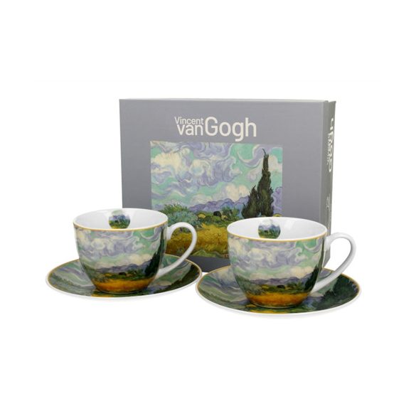 D.G.57591 Porceláncsésze+alj 270ml,2 személyes, Van Gogh:Búzamező