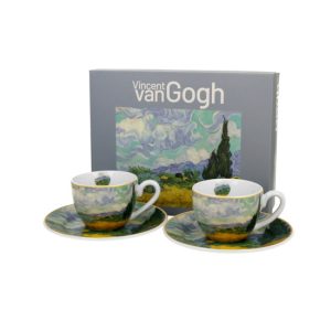 D.G.57607 Porceláncsésze+alj,110ml dobozban,2 személyes Van Gogh: Búzamező