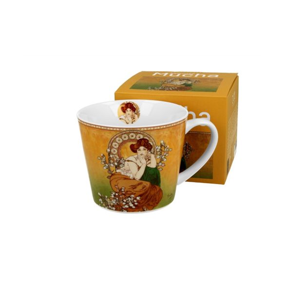 D.G.59410 Porcelánbögre 600ml,dobozban, Mucha:Topáz