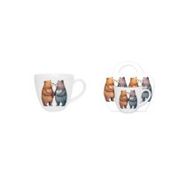   D.G.61666 Porcelánbögre 460ml, díszcsomagolásban, Bears 1