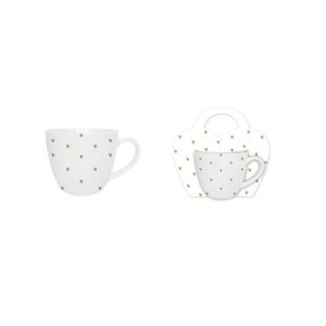 D.G.61703 Porcelánbögre 460ml, díszcsomagolásban, Hearts 5 gold