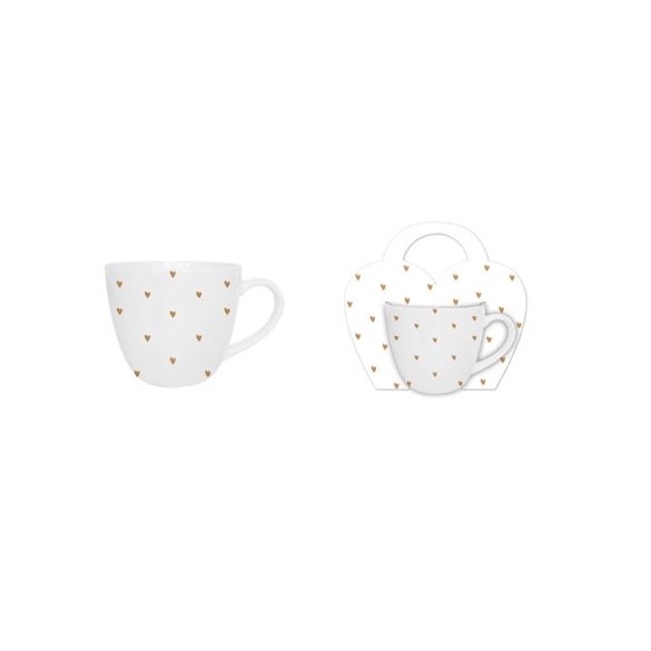 D.G.61703 Porcelánbögre 460ml, díszcsomagolásban, Hearts 5 gold